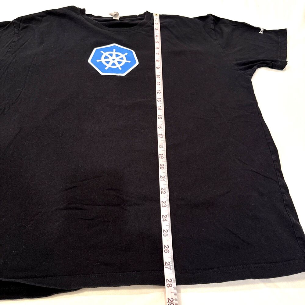 Kubernetes Mens XL Logo T-Shirt DevOps Cloud Native Tee Tech Black - Picture 6 of 7